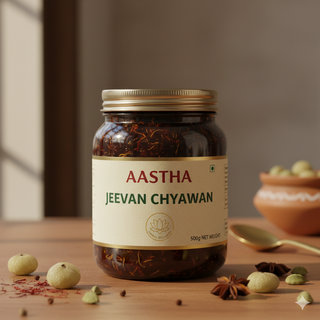 Aastha Jeevan Chyawan 500g Jar